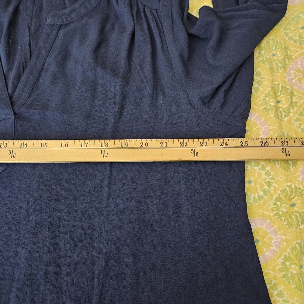 STYLE & Co. Industrial Blue V-neck Peasnt Women's Blouse Size 2X - Picture 7 of 8